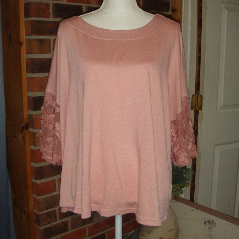 Cato T-Shirt Lace Sleeves 22/24W